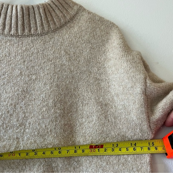 Zara Kids Tan Knit Sweater Dress Wool Blend Size 6-7 Cozy Winter Neutral Winter - Picture 4 of 9